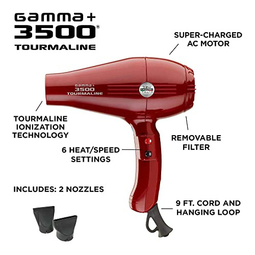 Secador De Pelo Iónico Gamma+ 3500 Professional Salon Tourma