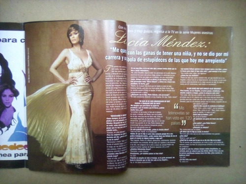 Portafolios De Ninel Conde Con Póster. Tvnotas. Lucía Méndez (Usado)