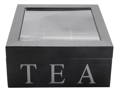 Caja De Té De Madera Con 9 Rejillas Para Guardar Bolsas De T