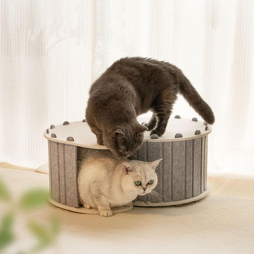 Cama Para Gatos, Cueva, Cama Tipo TĂșnel Para 2 Gatos, Casa