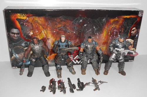 Gears Of War - Delta Squad 4 Figure Pack - Neca (leer Bien)