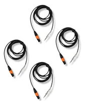 Comprar Paquete De 4 Cables Xlr Hembra A Plug 6.3mm 3m Alta Calidad