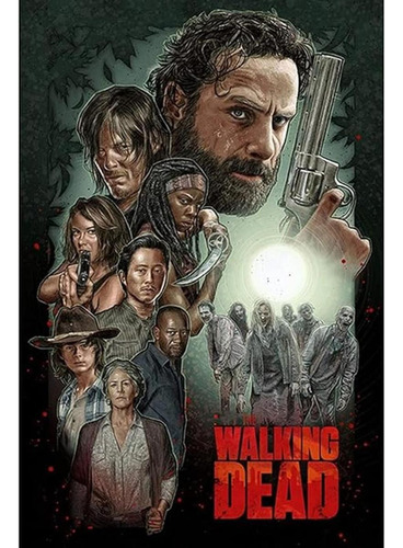 Póster De Película The Walking Dead En 5d Con Bordado De