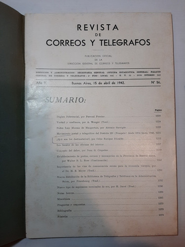 Imagen 6 de 9 de Antigua Revista De Correos Y Telegrafos Lote X 6 Ro 1173