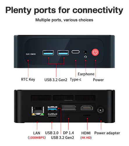 Mini PC Beelink Processor Amd Ryzen 5 5500u 500 GB Ssd 16 GB