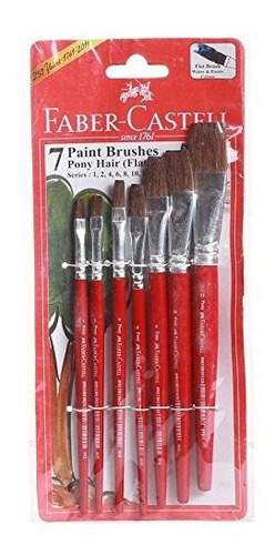 Fc-250-fb7p Faber-castell Pony Pelo Pinceles Con Pelo De