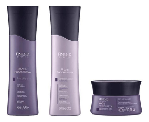 Kit Amend Pós Progressiva Sh 250ml+cond 250ml + Máscara 300g