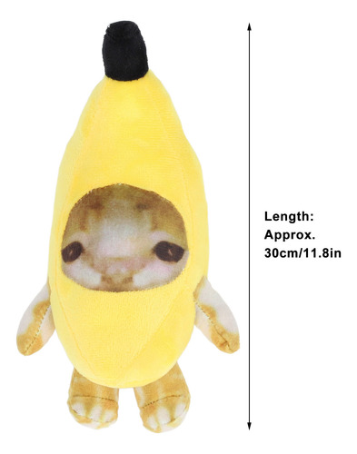 Peluche De Peluche Uk Plug Con Forma De Banana Y Gato Multiu
