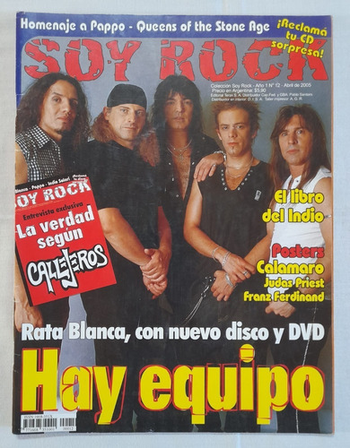#x Revista Soy Rock N° 12  Callejeros Rata Blanca  - Posters