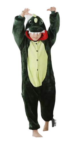 Pijama Kigurumi Invierno Dino Verde