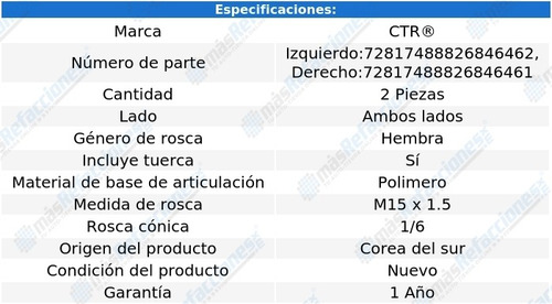 Par De Terminales Exteriores Es330 3.3l V6 04 Al 06 Ctr