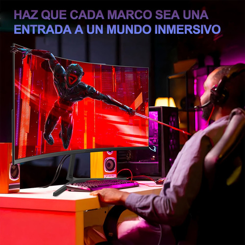 Monitor Gamer Curvo 27'' Rgb Full Hd 180hz 1ms 1500r Hdmi+dp Negro