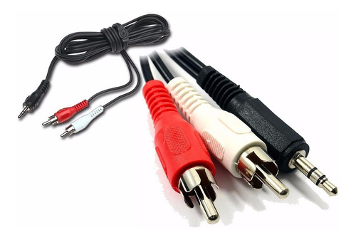 Imagen 1 de 5 de Cable De Audio Mini Plug Stereo A 2 Rca 1,50 Mts