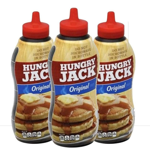 3x Maple Syrup Original Hungry Jack 428ml