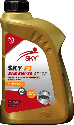 Aceite 5w30 Full Sintetico Sky F1 946 Lts 