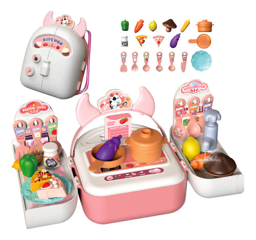 Set De Cocina Infantil En Estilo Mochila Con Estuche De Alma