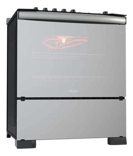 Fogão 5 Bocas Dako Diplomata Glass Grill Style Inox Mesa em Vidro - Bivolt - 300001302