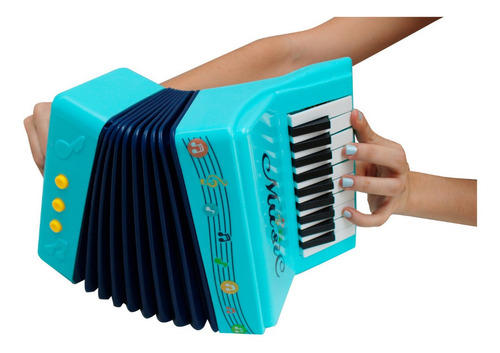 Imagem 2 de 6 de Sanfona Acordeon Instrumento Musical Infantil Com 3 Baixos