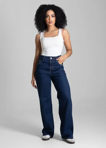 Jeans Sawary Feminina Calca Wide Leg Petit_282670