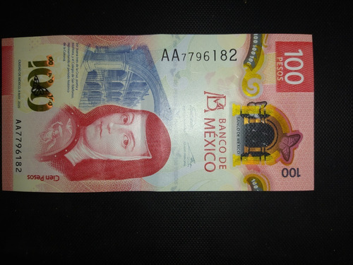 Billete 100 Pesos Mexicanos Serie Aa