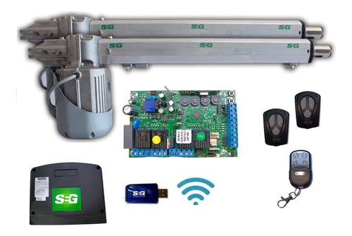 Kit Duo Combat 1/4 Hp Seg Porton Abatible Con Modulo Wifi