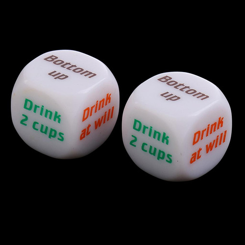 2 Peças Criativas De Jogo De Decisão Para Beber Dados De
