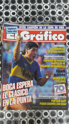 El Grafico 3617 31/1/1989 Boca Espera El Clasico En La Punta