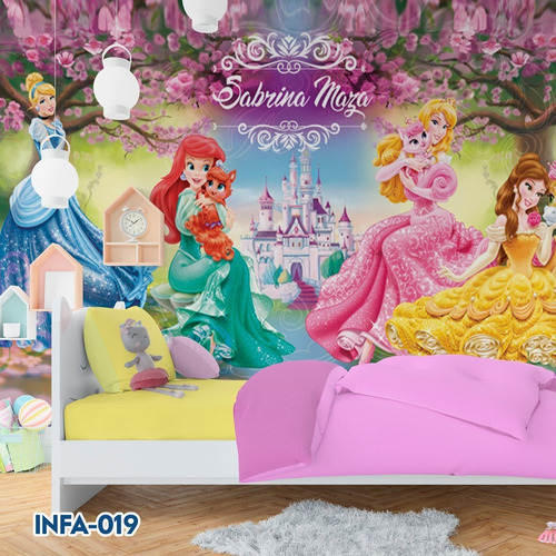 Vinil Decorativo Fotomural Princesas Disney