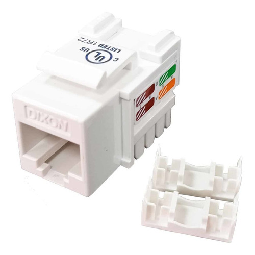 Imagen 2 de 4 de Conector Jack Rj45 Cat 5e Kj8-ce-us/whn Dixon