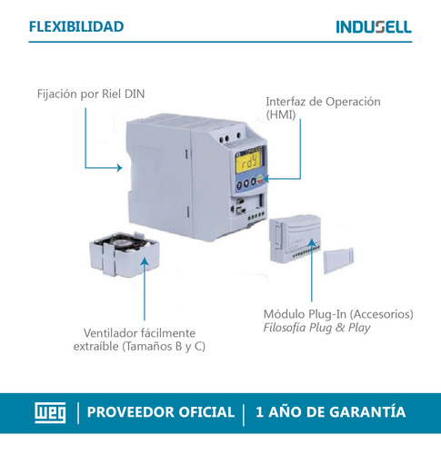 Variador De Velocidad Marca Weg Modelo Cfw100 1hp 4a
