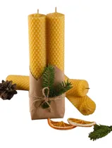 Comprar 50 Velas De Miel + 50 Porta Velas En Cemento Blanco. Promo!!