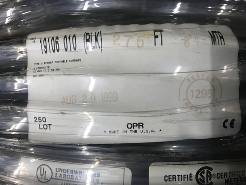 Belden 19106 010 3 Conductor 12 Awg 60c 600v 74 Mts  Tipo S