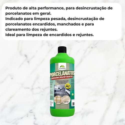 Desincrustante Porcelanato Limpeza Limpa Piso 1l Maxbio