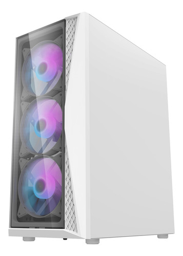 Gabinete Gamer Darkflash Dk352 Plus Atx 4 Fans Rgb Incluidos Blanco