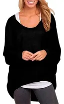 Comprar Sweaters De Lanilla Manga Murcielago Sueter Mujer Art80