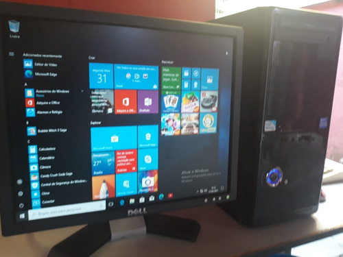 Computador Com Monitor Dell Dd3 Hd 160 2gb Windows 10 64 Bit