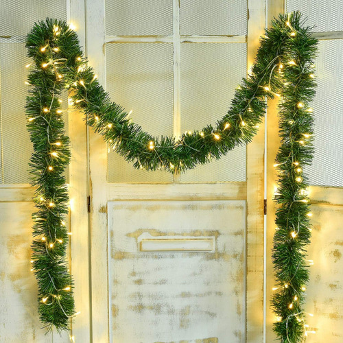 Guirnalda Decorativa De Navidad Pino Artificial 5 Metros