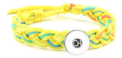 Pulsera Amistad 10pcs Trenzada A Mano Con Botón Para Mujer