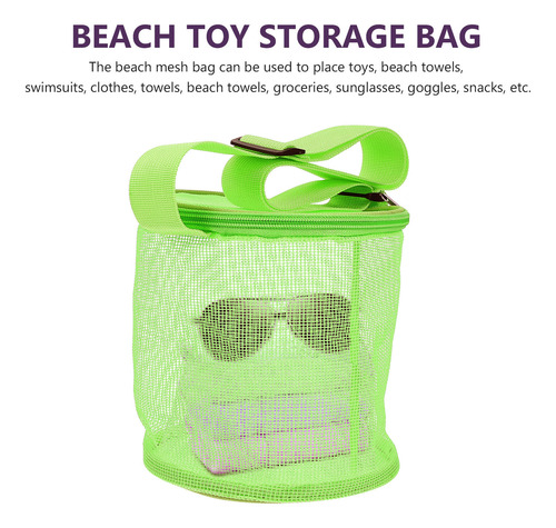 Bolsa Grande Y Transpirable Para Juguetes De Playa, 1 Unidad