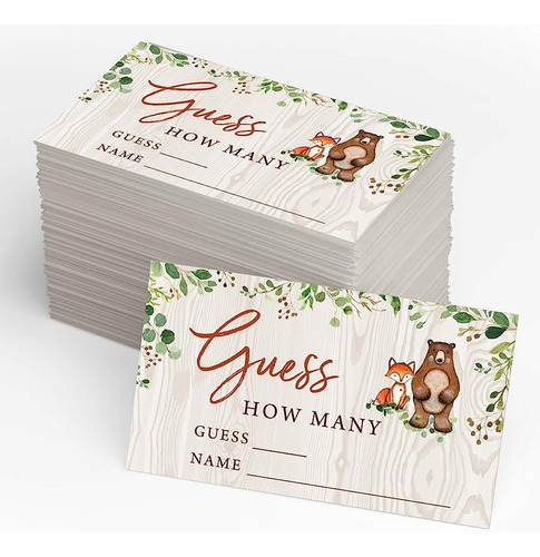 Juego De Adivinanzas De Caramelos De Oso De Goma, 50 Cartas