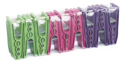 Pregadores Para Roupa Grande - Plástico Kit C/ 36 Unid