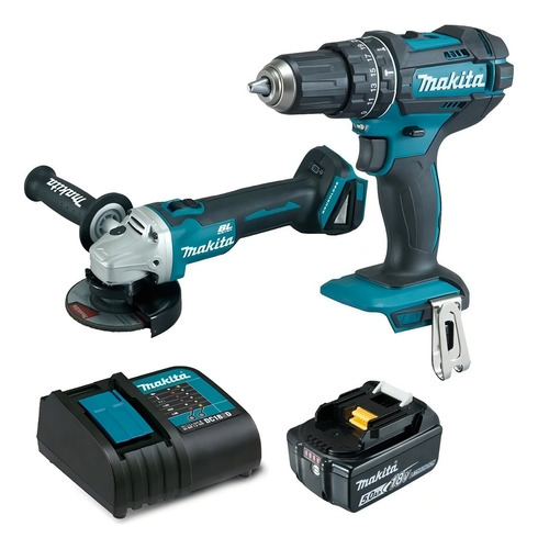 Kit Taladro 1/2 +esmeriladora Brushless 18v Makita Dlx2402st