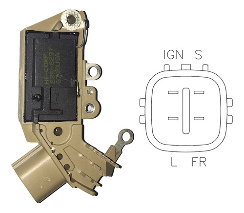 In3054 Hi-corp Regulador Alternador Yaris 4hp Belta 1.5 