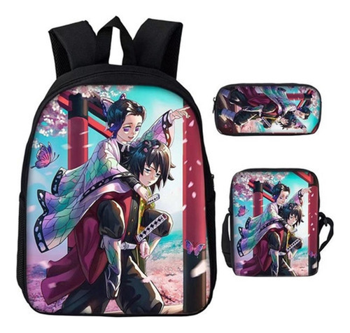 3 Piezas Mochila Demon Slayer Kamado Nezuko Bolsa De Almu 71