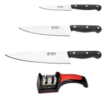 Comprar Set 3 Cuchillos Chef Gourmet + 1 Afilador Boker Arbolito 