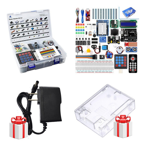 Kit Set Iniciacion Aprendizaje Arduino Uno R3 + Accesorios