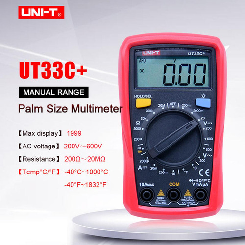 Multímetro Ut33c/plus Tester Multimetro De Bolsillo Uni-t®