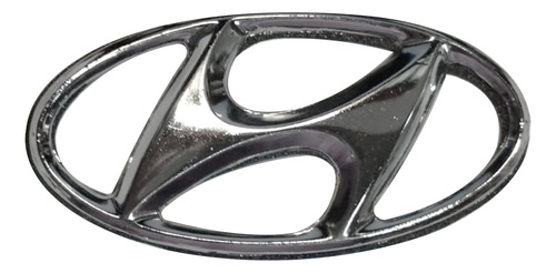 Emblema Frontal Hyundaiautos 8 Cm X 4 Cm Cromo