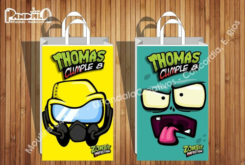 Bolsitas Para Sorpresitas Zombie Infection X10 Unid.
