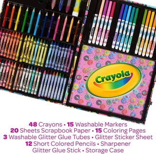 Crayola Inspiration Art Case - Pink Portable Art Studio 140 Art & Coloring  Su